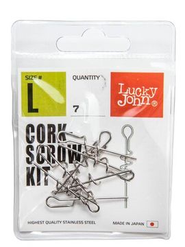 Спирали LJ Pro Series CORKSCROW KIT L для крепления силиконовых приманок 7шт.