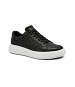 Кожаные кроссовки Calvin Klein - черный(HM0HM01498)