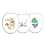 Сиденье для унитаза мягкое "VANNA LUX" с вышивкой в ассортименте