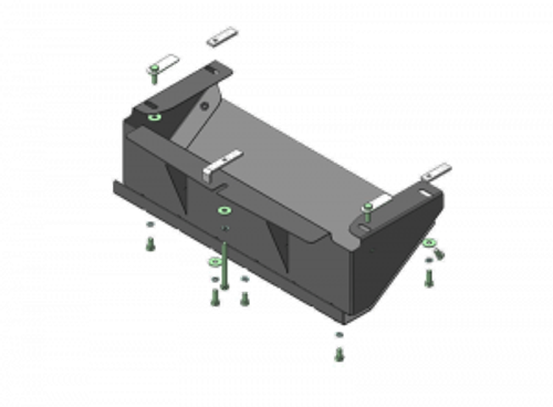 Защита Рулевых тяг. 3 мм, Сталь. для UAZ Patriot 2005-2013, UAZ Pickup 2015-2016, UAZ Pickup 2016-н.в., UAZ Patriot 2013-2015, UAZ Patriot 2016-н.в., UAZ Pickup 2009-2015, UAZ Patriot 2015-2016 MOTODOR.16506