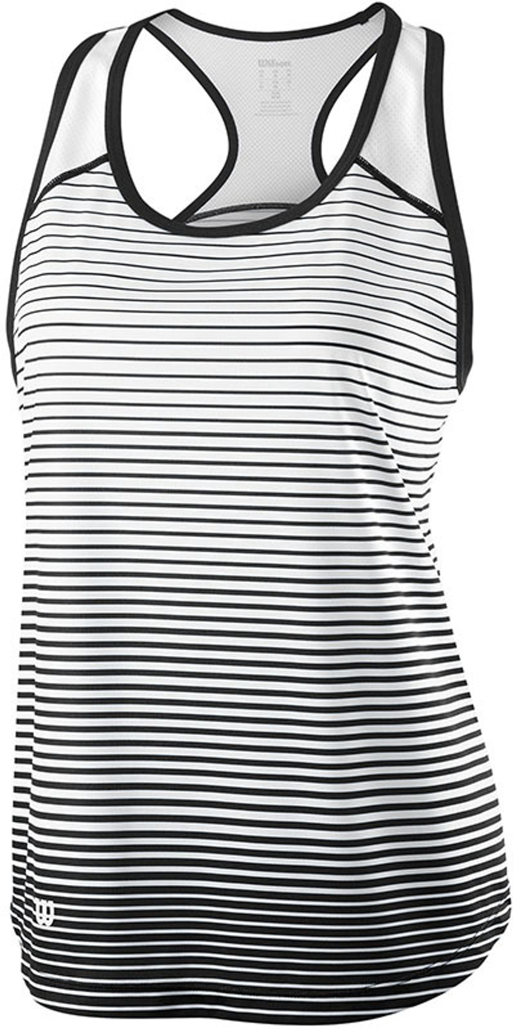 Женский топ теннисный Wilson Team Striped Tank - black/white