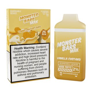 Купить Одноразовый Pod Monster Bars MAX - Vanilla Custard (6000 затяжек)