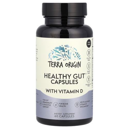 Terra Origin, Healthy Gut™, капсулы с витамином D, 60 капсул