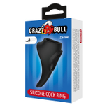 Эрекционное кольцо двойное из силикона растягивающееся CRAZY BULL черное BI-210256