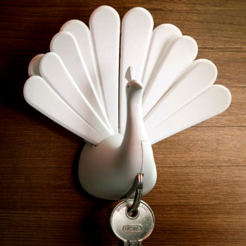 Ключница Peacock, белая