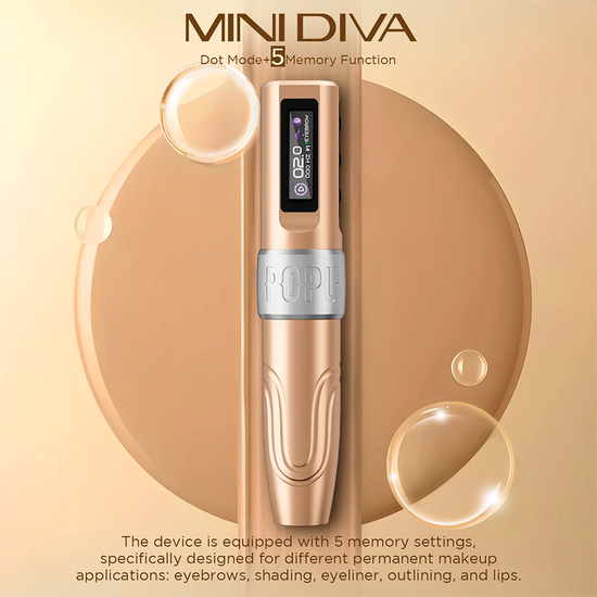 EZ POPU "Mini Diva". Машинка для перманентного макияжа "Мини Дива" | Wireless PMU Machine