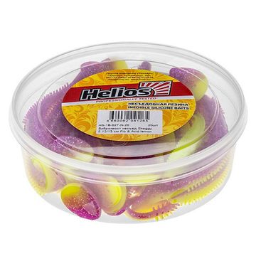 Виброхвост несъедоб. Shaggy 5,12/13 см Fio & Acid lemon 20шт. (HS-18-027-N-20) Helios