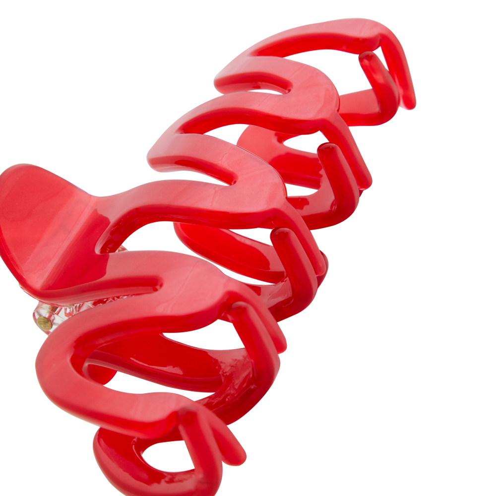 Заколка-краб, красная