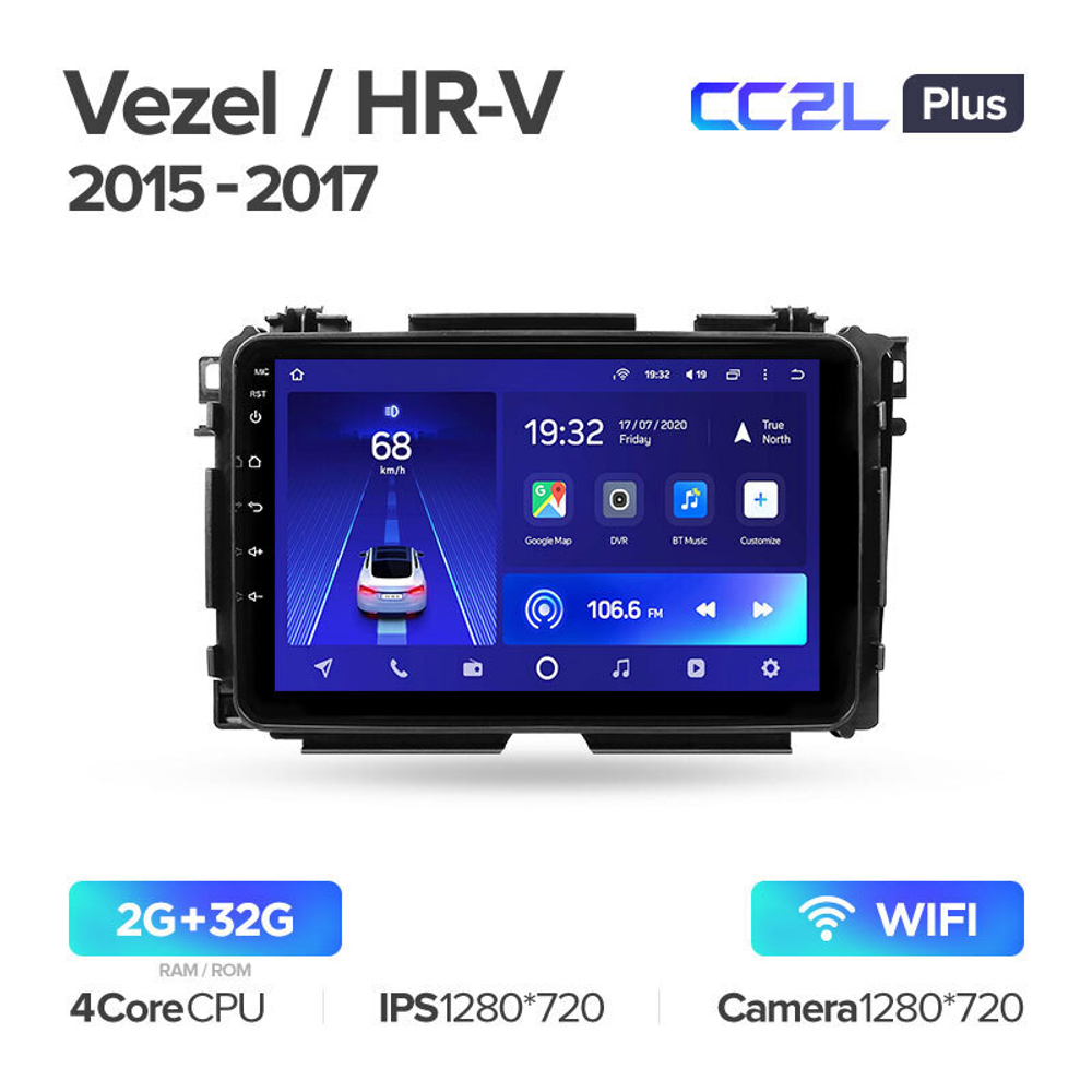 Teyes CC2L Plus 9" для Honda Vezel, HR-V 2015-2017