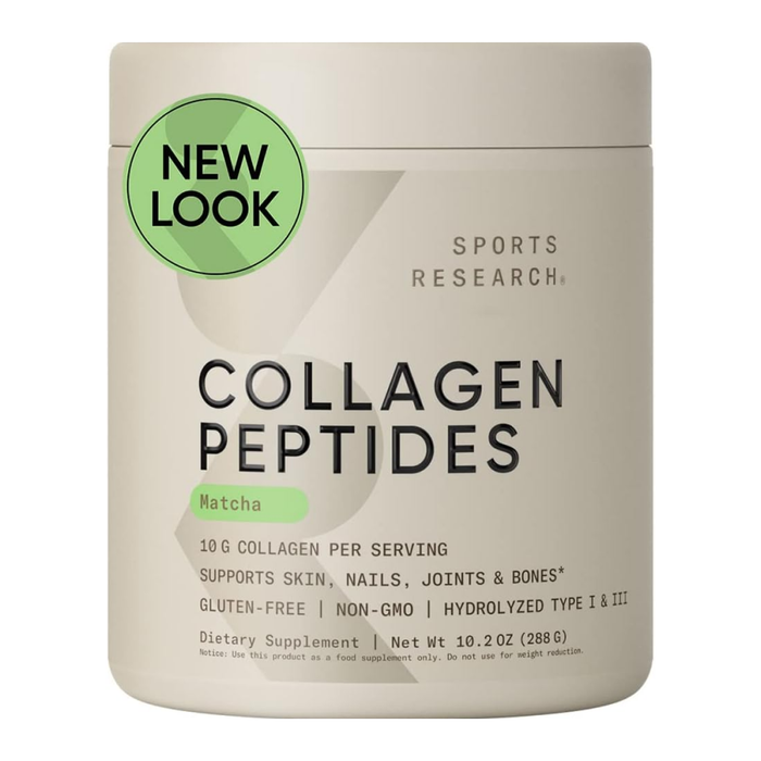 Collagen Peptides Matcha Green Tea, Коллаген со вкусом &quot;Зеленый чай Матча&quot;, Sports Research (288 гр)