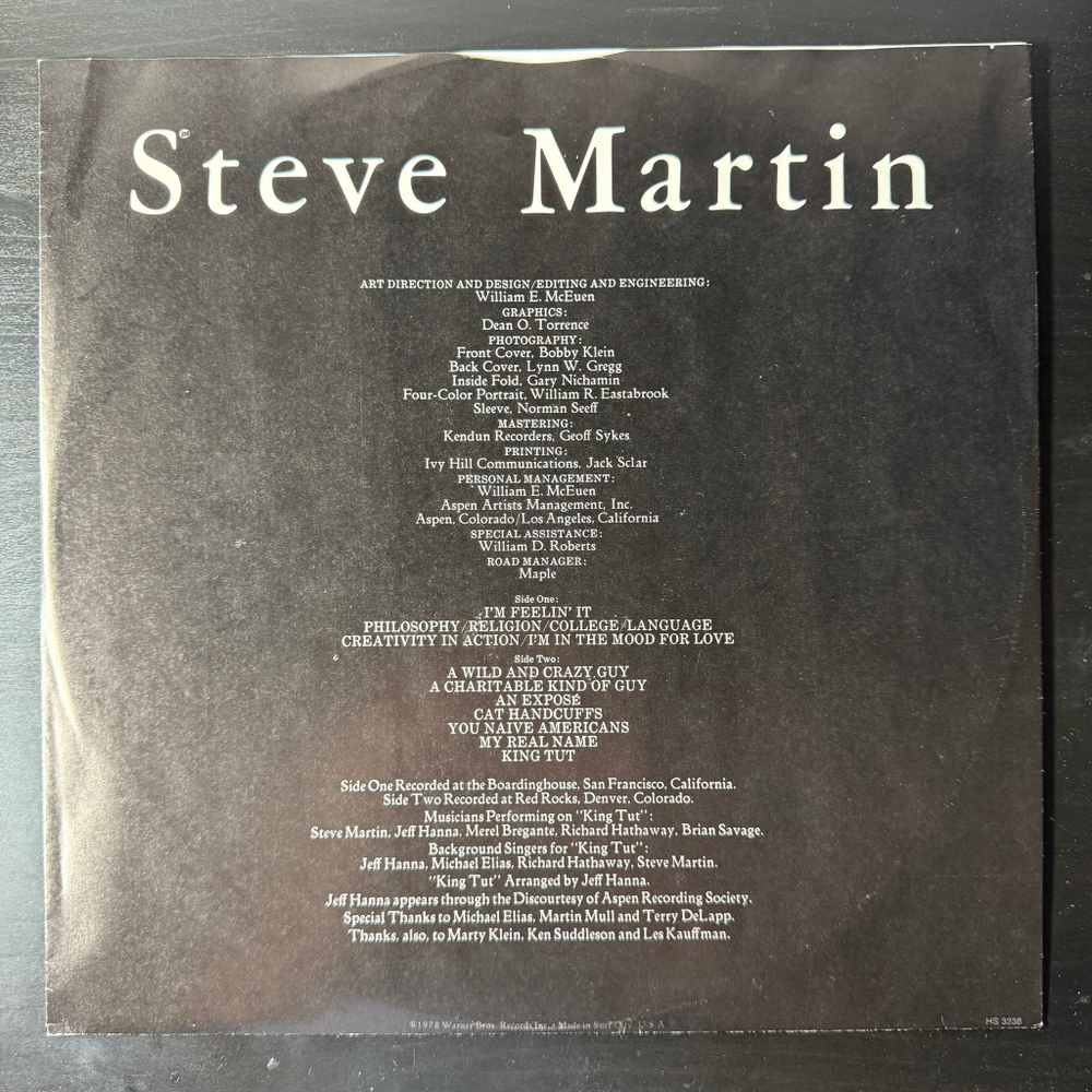 Виниловая пластинка Steve Martin ‎– A Wild And Crazy Guy LP