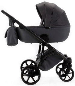 Детская коляска Adamex Nola Natura 2 в 1 N-10-STONE (Т.СЕР + Т.СЕР. КОЖА)