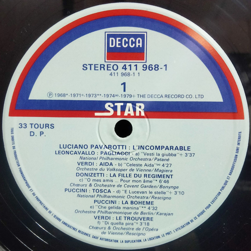 Luciano Pavarotti / L'Incomparable (LP)