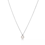 Подвеска из белого золота с жемчугом и бриллиантом 0.08 карат, Tiffany💠