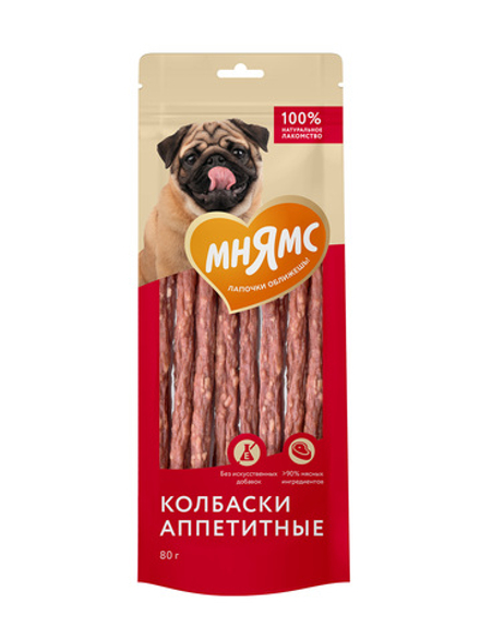 Лакомство Мнямс На каждый день для собак Колбаски аппетитные 80 г