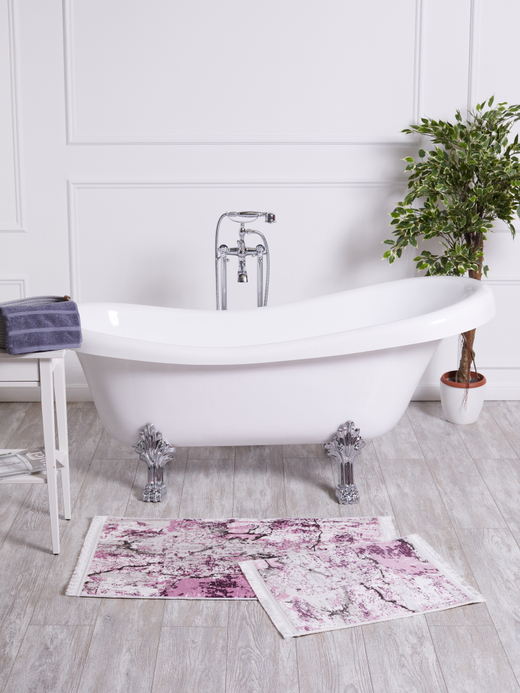 Набор ковриков для ванной и туалета, 60x100/50x60 см, цвет Лиловый