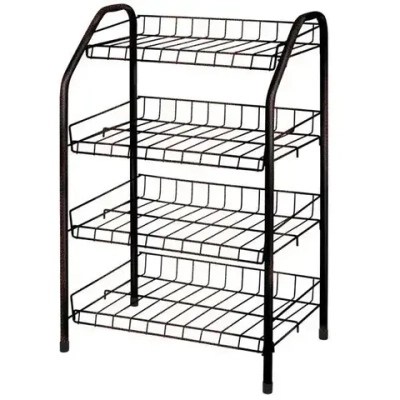 Этажерка 2 д/обуви узк (700х300) 4полки Медный антик