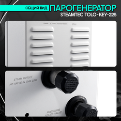 Steamtec TOLO KEY 225 - 22,5 кВт (стандартный модуль управления), парогенератор для хамама и турецкой бани