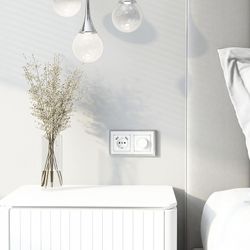 Накладка для розетки с заземлением и 2хUSB Werkel белый акрил W1179541