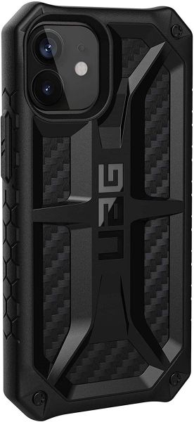 Чехол Uag Monarch для iPhone 12 mini 5.4" чёрный карбон (Carbon Fiber) 112341114242
