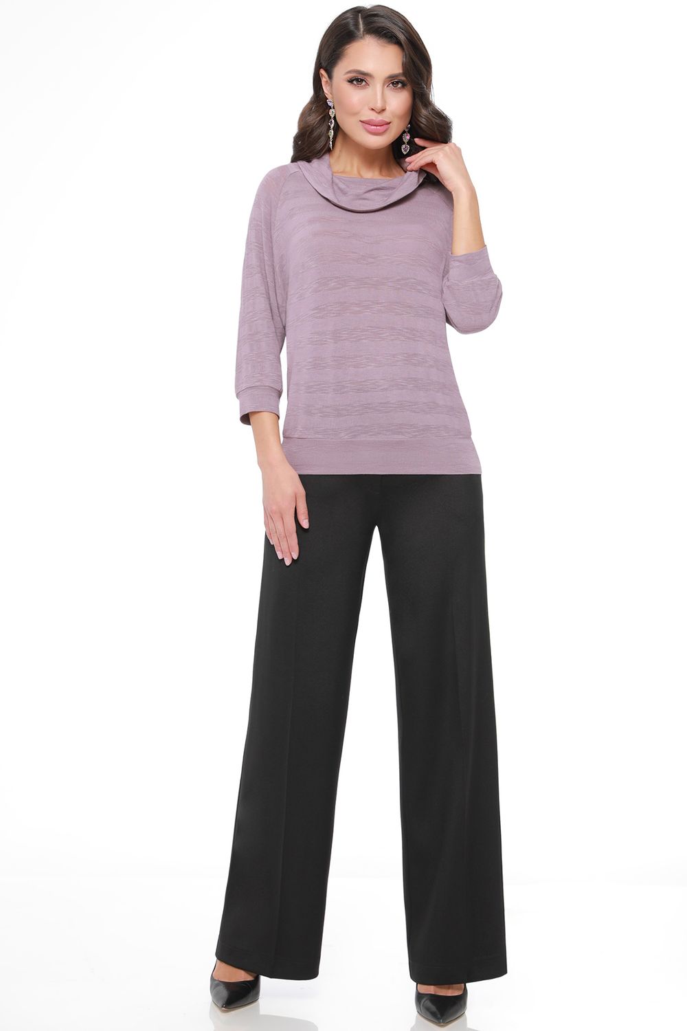 Блузка серо-сиреневая летучая мышь DStrend (Акция)