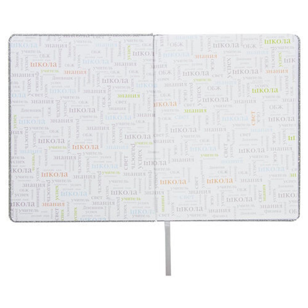 Дневник 1-11 класс 48 л., обложка кожзам (твердая), фольга, BRAUBERG "SPARKLE", серебристый, 105464