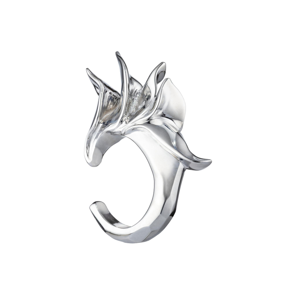 Кольцо с пламенными листьями