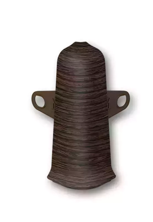 Угол наружный с крепежом для плинтуса 85мм "Деконика" 301 Венге