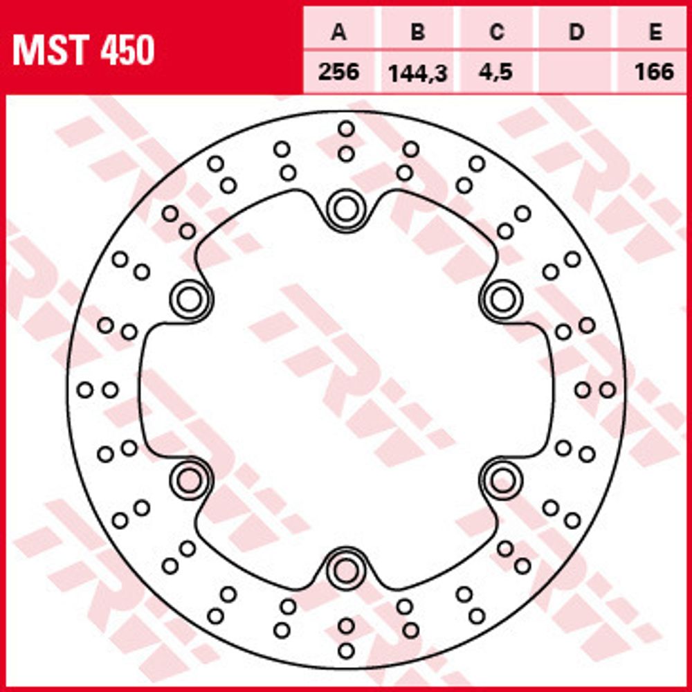 Диск тормозной TRW MST450