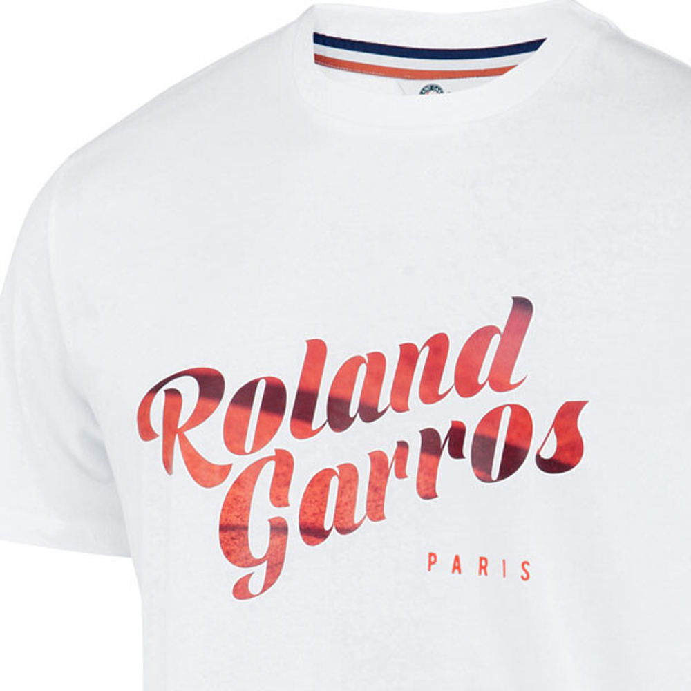 Футболка мужская теннисная Roland Garros Tee Shirt RG Paris M - blanc