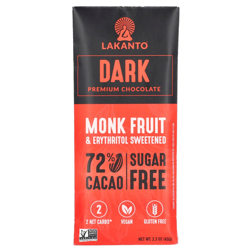 Lakanto, Темный шоколад премиального качества, 65 г (2,3 унции)