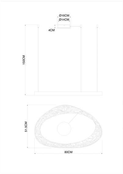 Подвесной светодиодный светильник Arte Lamp Cinta A1847SP-46BK