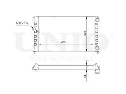 Радиатор охлаждения двигателя UNIO RAD-10105