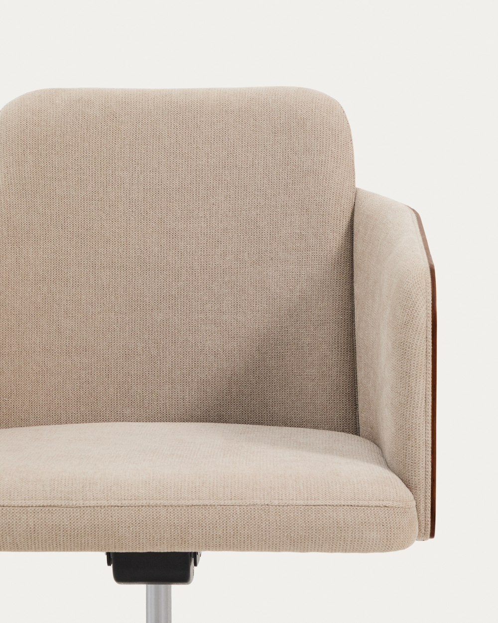 Офисный стул Madai из коричневого шенилла и ясеневого шпона