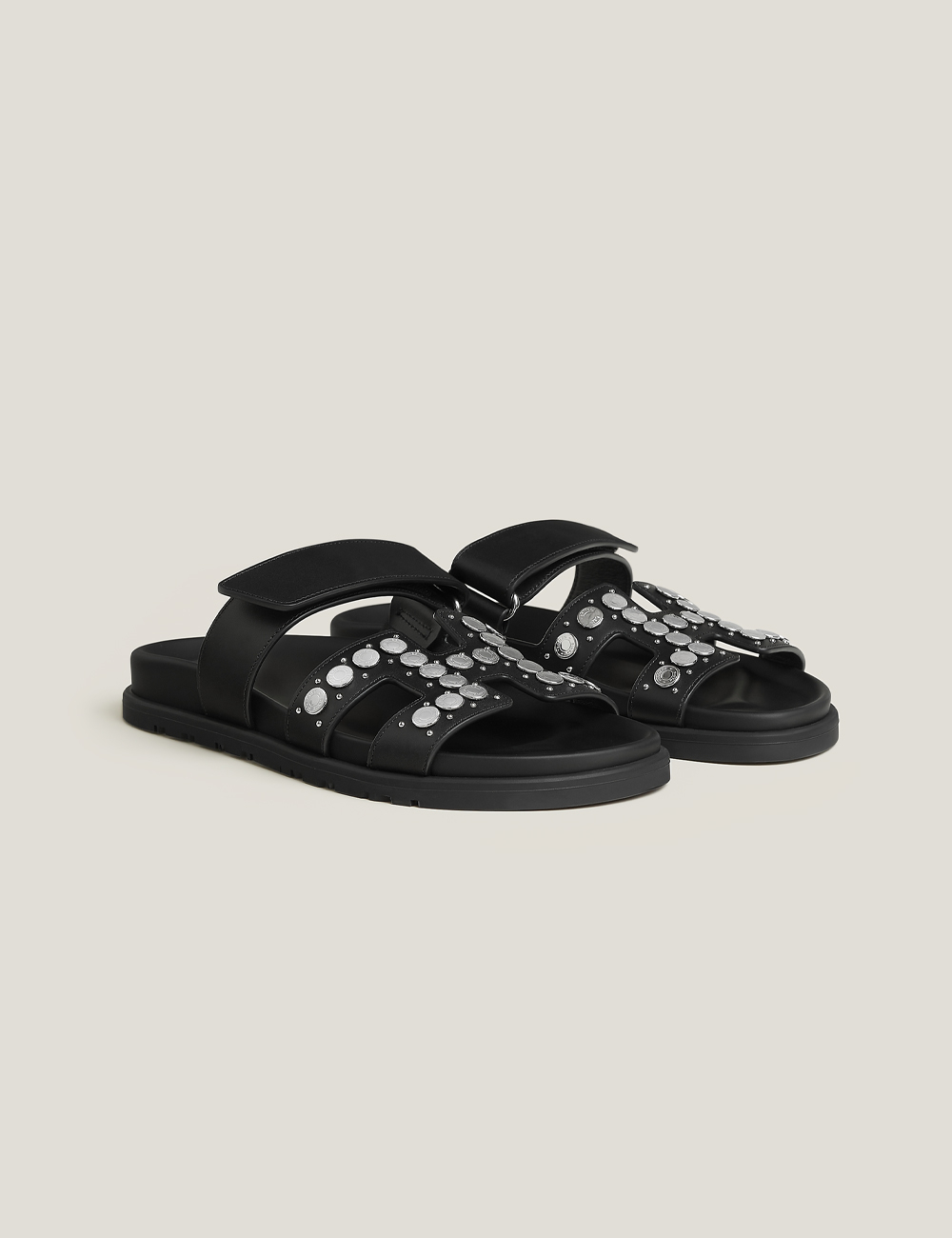 Hermes Chypre Sandal Clous de Selle W "Noir"