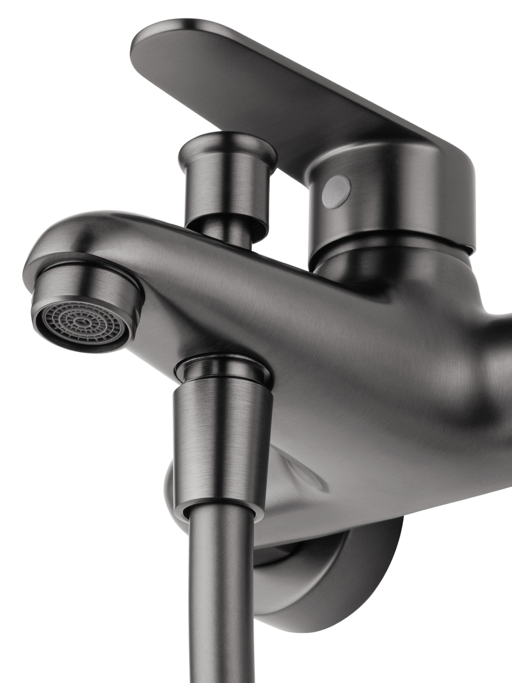 Смеситель для ванны с душем WONZON & WOGHAND ALFA, Темный графит (WW-AE3204-BGG)