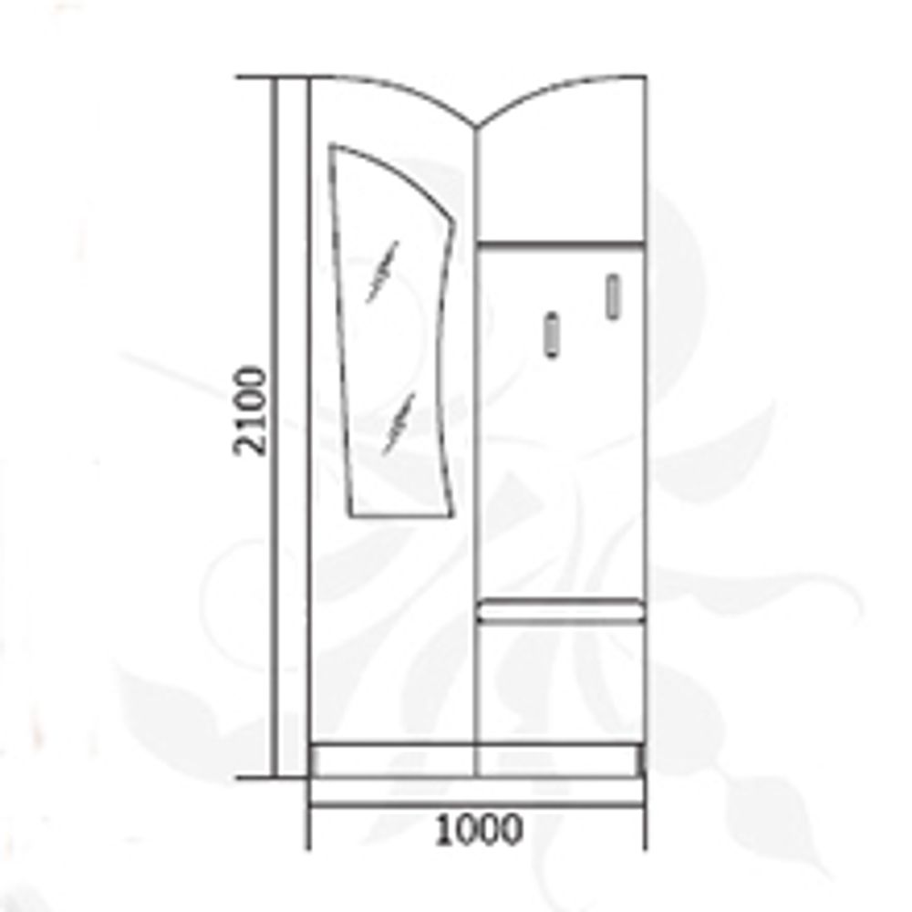 Прихожая "Саша-1" (венге/млечный дуб), ЛДСП, Фант-мебель, г. Волжск