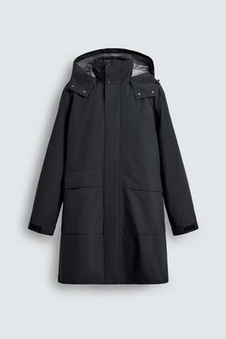 ZARA ПАРКА ИЗ ВЫСОКОТЕХНОЛОГИЧНОЙ ТКАНИ WATER REPELLENT СО СЪЕМНЫМИ ДЕТАЛЯМИ, МОРСКОЙ СИНИЙ