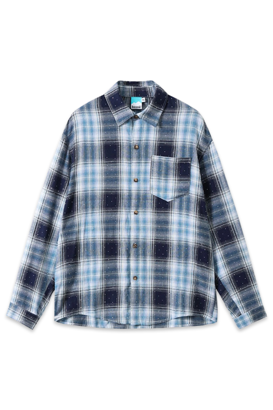 Рубашка DONSMOKE Rhinestone-Encrusted Plaid Shirt