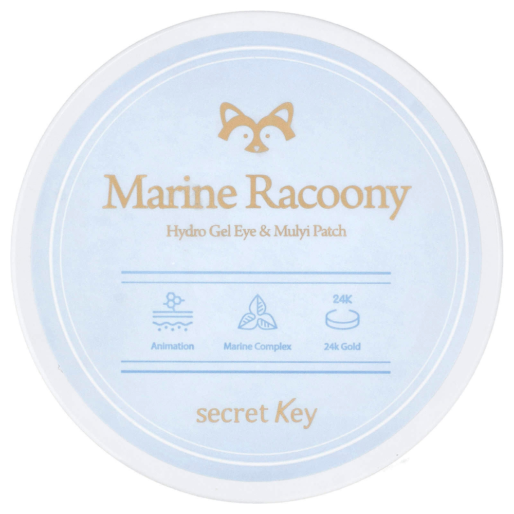 Secret Key, Marine Racoony HydrGel Eye & Multiпатч, 60 патчей, 90 г (3,17 унции)