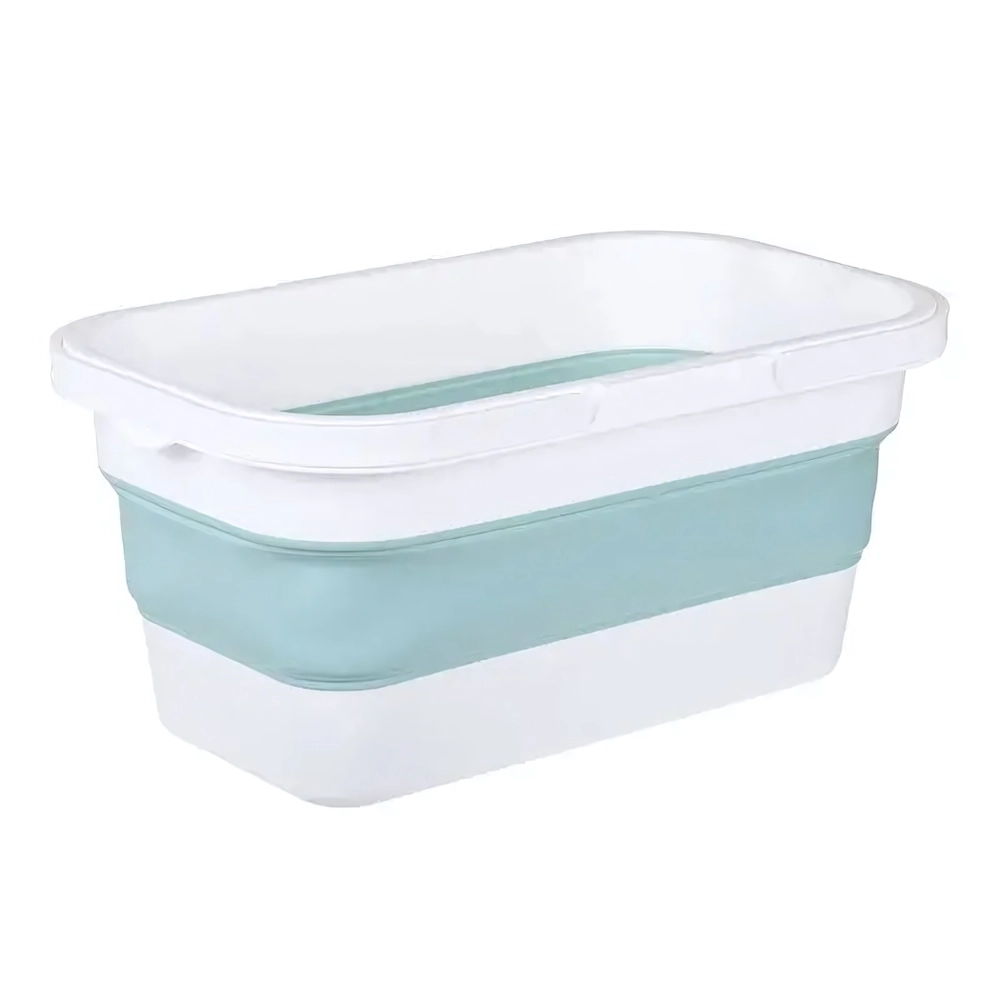 Ведро ФЛЕКС 16л прямоугольное складное Морская волна