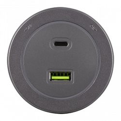 Розетка USB и type C на треке Arte Milano Am-track-sockets-39 399731TS/USB-Type-C Grey