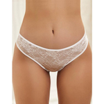 Кружевные трусики с доступом, белые, XS-S