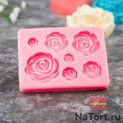 Молд силиконовый «Розы маленькие 7 в 1»