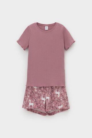 пижама  для девочки  К 1596/морозная вишня,единороги