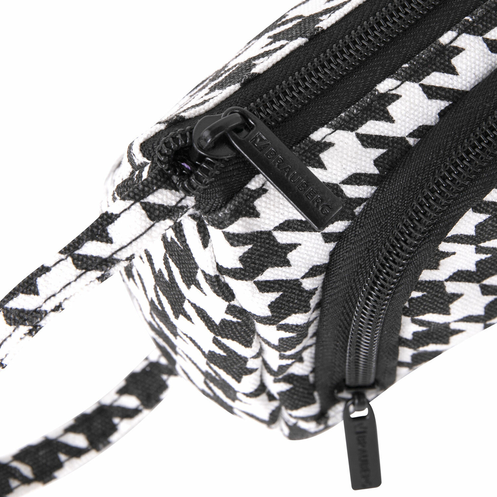 Пенал-косметичка BRAUBERG с ручкой 1 откидная планка полиэстер 22x10х8 см "Houndstooth" (2 штуки в упаковке)