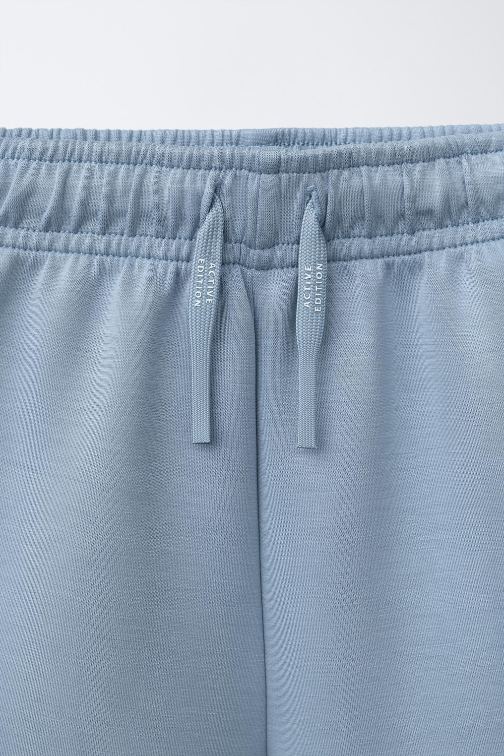 ZARA ШОРТЫ-БЕРМУДЫ SPORTY С НАДПИСЬЮ, ЗЕЛЕНОВАТО-СИНИЙ