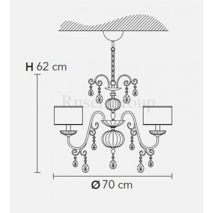 Люстра Masiero ANTIKA 5 (Emme Pi Light 6030)