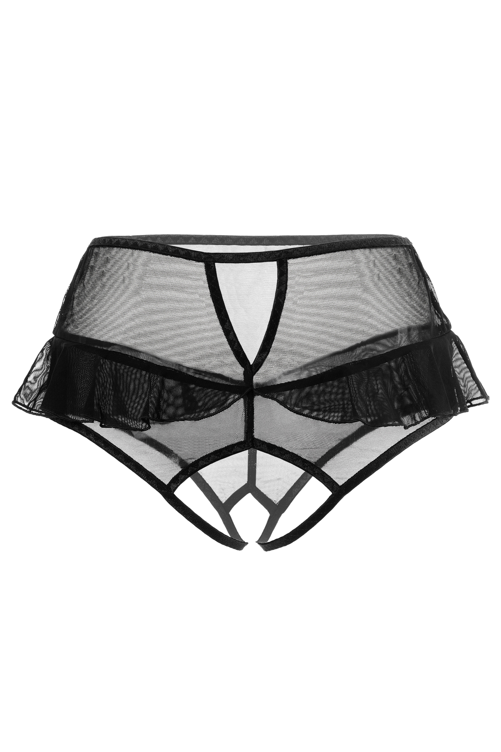Эротические трусики с высокой посадкой Lana черные 42-44