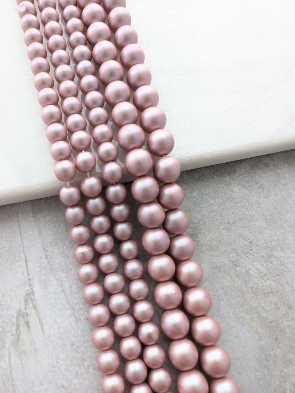 Жемчуг Майорка матовая, темно-розовый